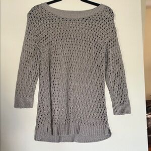 Ann Taylor Knit Sweater in Gray